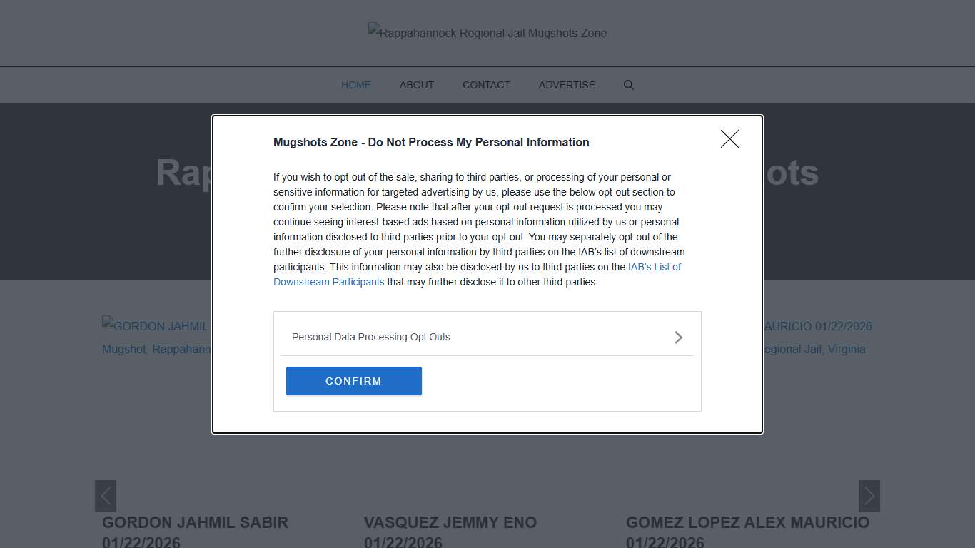 Rappahannock Regional Jail Mugshots Zone